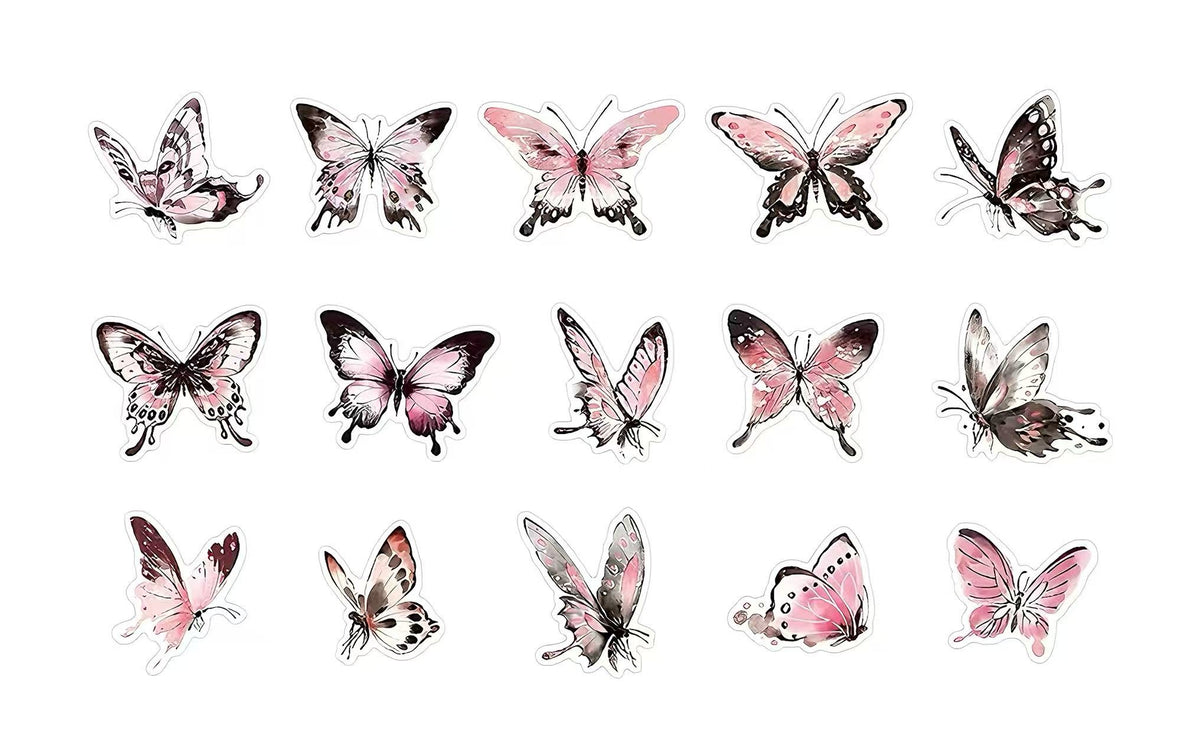 Multicolor Butterfly Journal Sticker