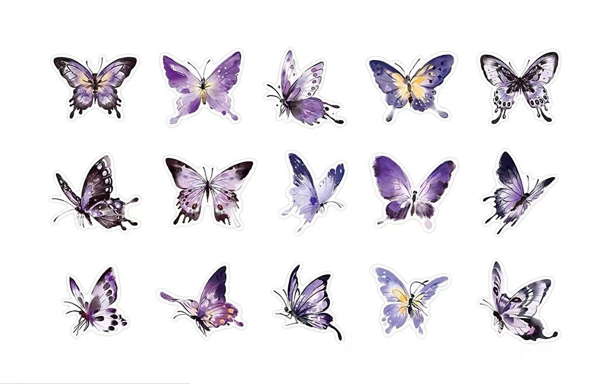 Multicolor Butterfly Journal Sticker