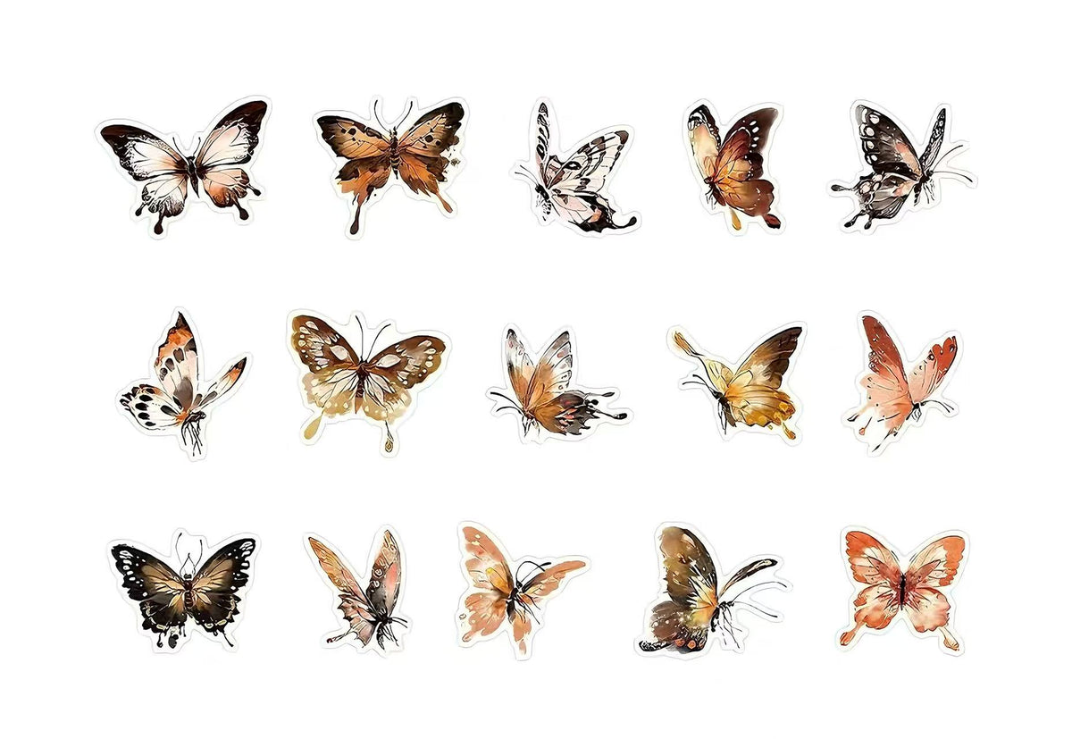 Multicolor Butterfly Journal Sticker