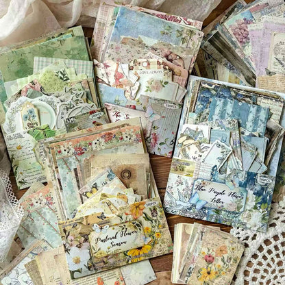 4 Color Floral Country Craft Paper