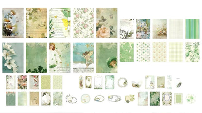 4 Color Floral Country Craft Paper