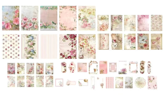 4 Color Floral Country Craft Paper