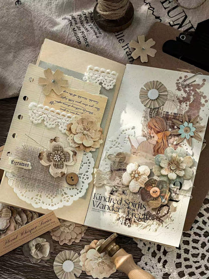 Layered Flower Scrapbook Decorative Paper
