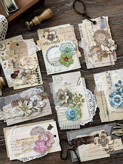 Layered Flower Scrapbook Decorative Paper