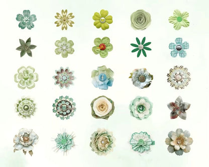 Layered Flower Scrapbook Decorative Paper