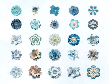Layered Flower Scrapbook Decorative Paper